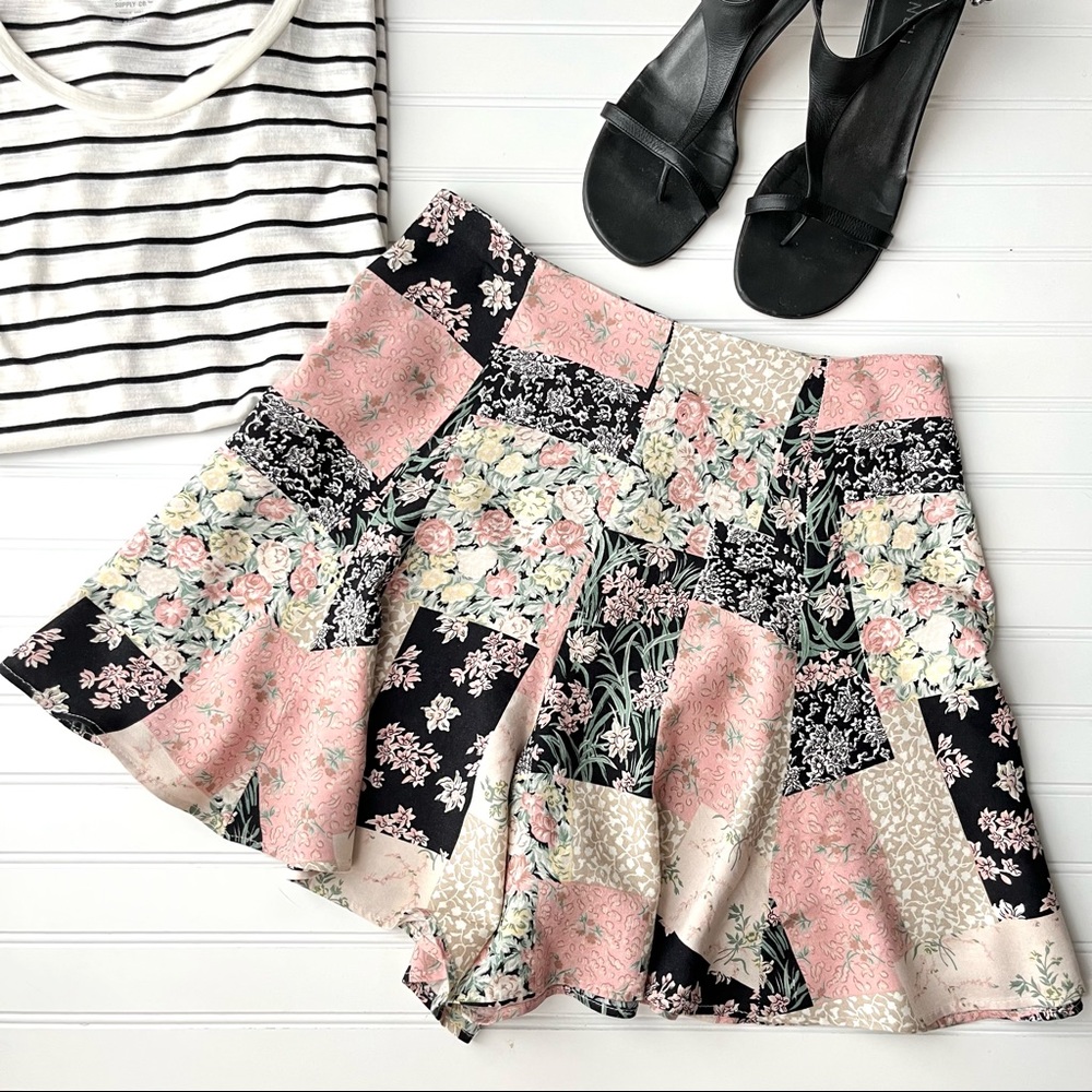 Vintage Floral Patchwork Skort 4/6